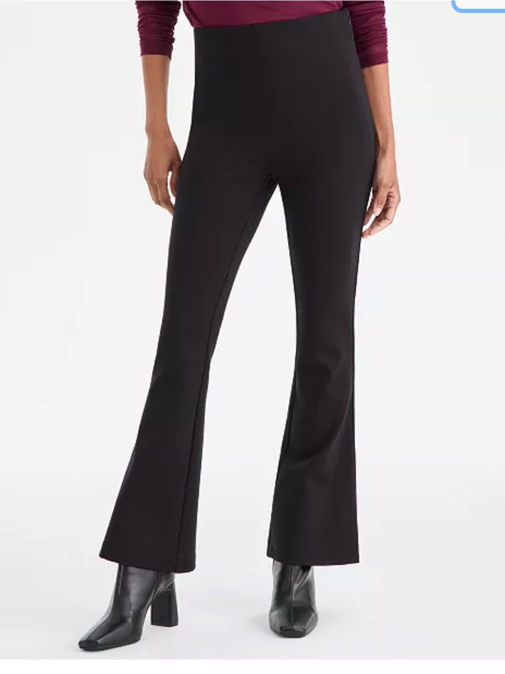 INC International Concepts Black Bootcut Stretch Pants